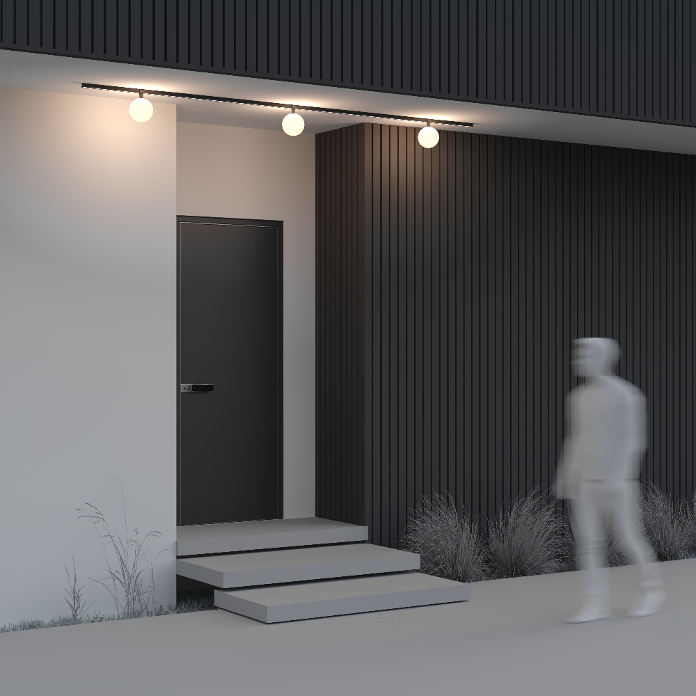 Уличный трековый светильник Luna Elasity IP 3000К 9Вт 120° черный Уличный трековый светильник Outdoor O-TR01-2-S-9WB3K — изображение 3