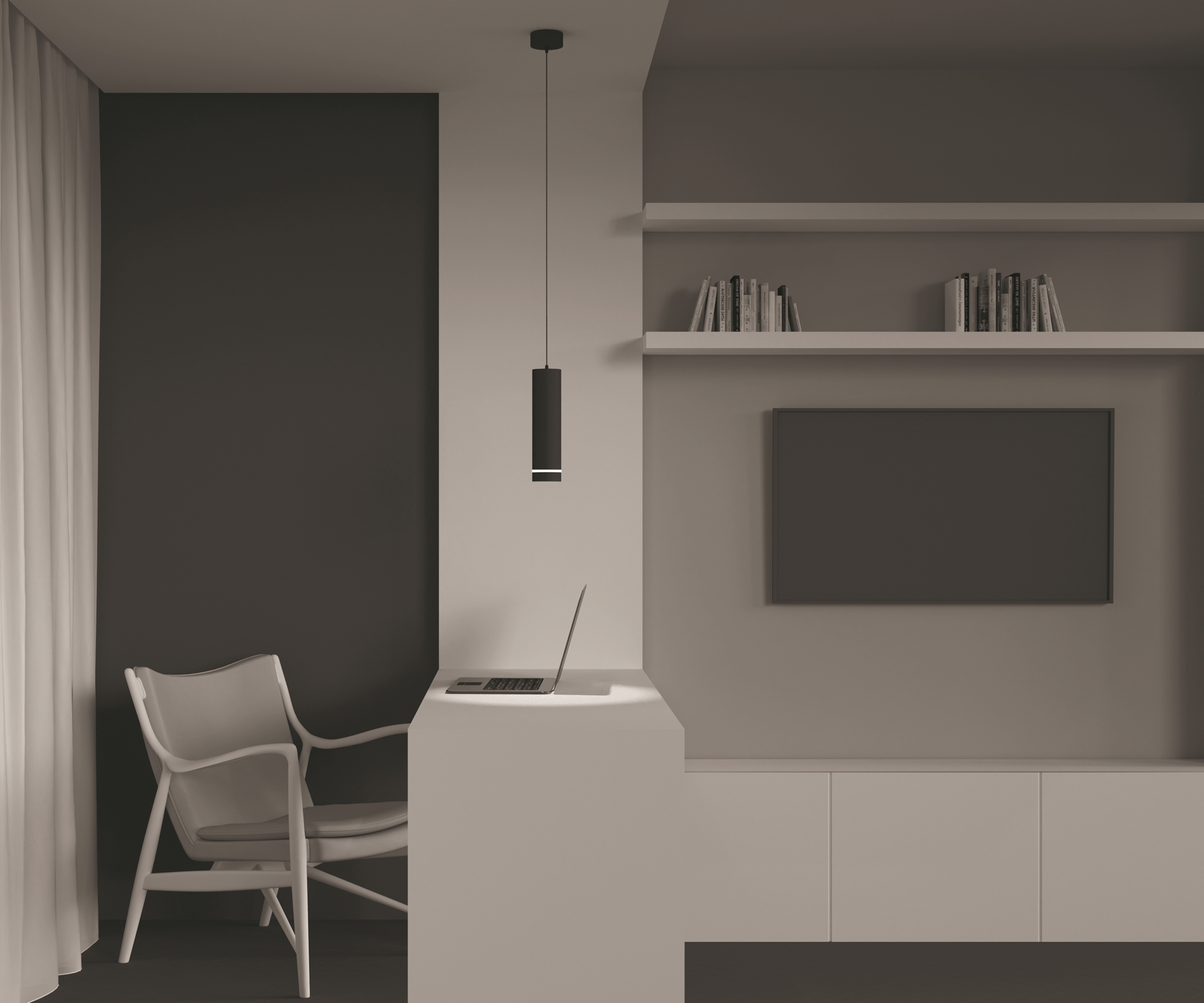 Подвесной светильник Orlo 4000K 1x12Вт 120° Подвесной светильник Technical P085PL-12W4K-B — изображение 3