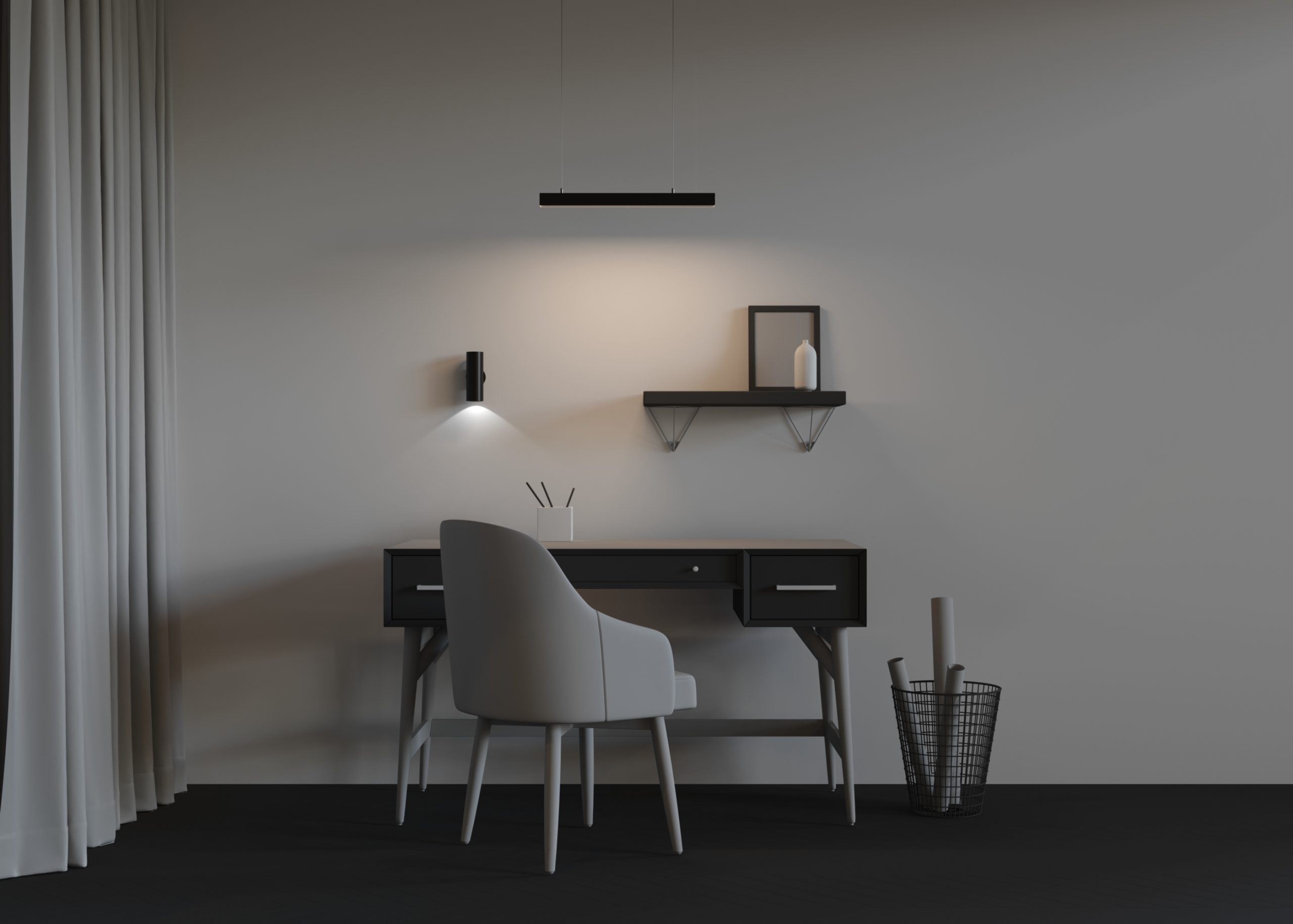 Линейный светильник подвесной 4000K 35x35 ( Черный, 500 мм) LL312010 Линейный светильник Technical LL312010 — изображение 4