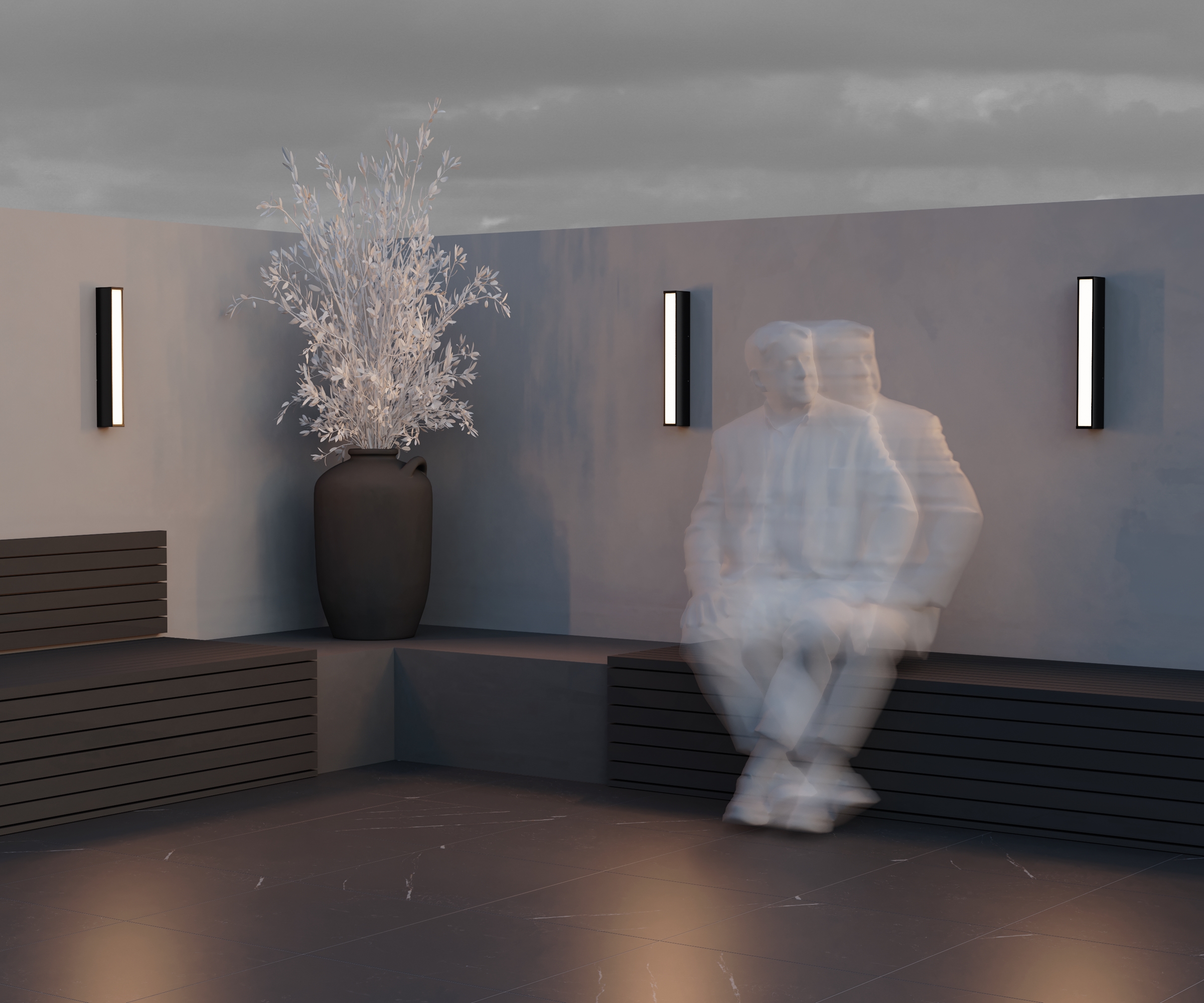 Настенный светильник (бра) Corte 3000K 20Вт IP 65 Уличный настенный светильник Outdoor O571WL-L20B3K — изображение 4