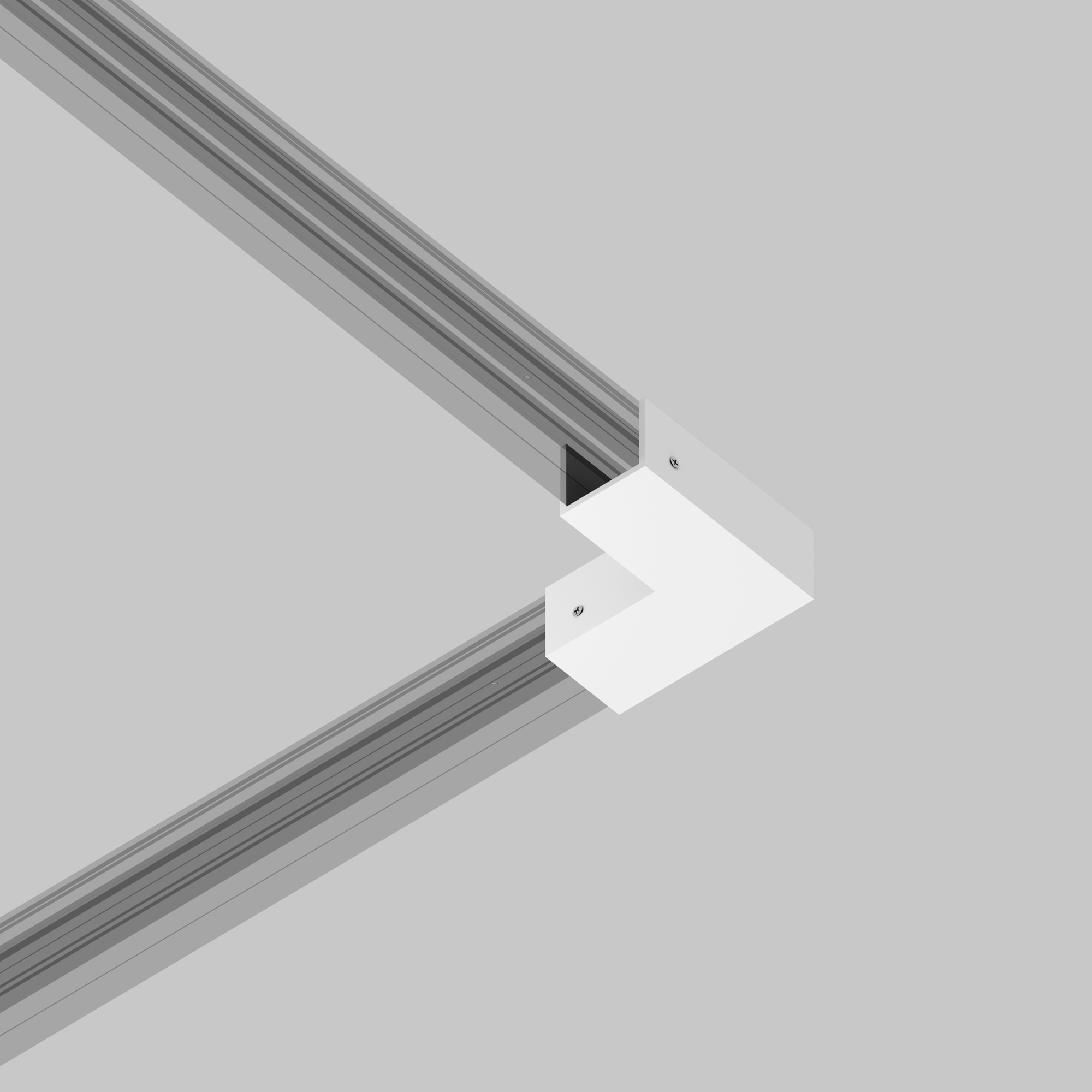 Коннектор угловой для профиля Elasity IP Комплектующие для профиля Outdoor O-TR001-AC90-W — изображение 4