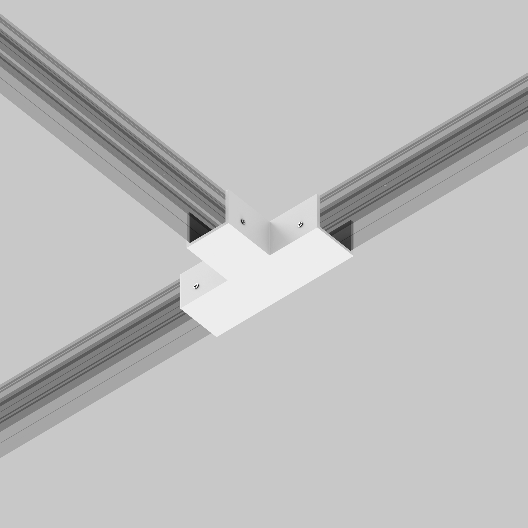Коннектор T-образный для профиля Elasity IP Комплектующие для профиля Outdoor O-TR001-TC-W — изображение 4