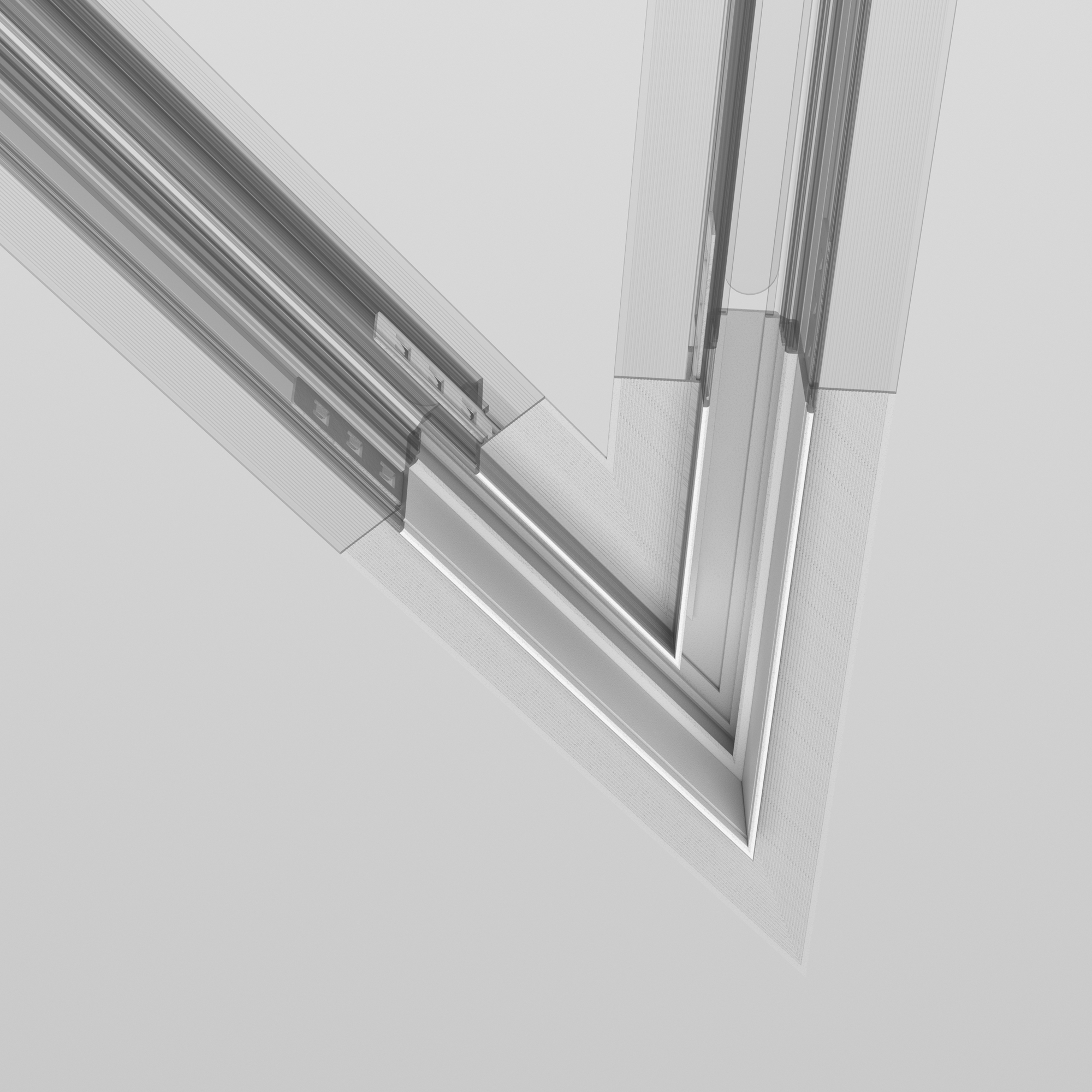 Угол-соединитель 45° Exility встраиваемый под ГКЛ 12,5мм, белый Комплектующие для встраиваемой трековой системы Technical TRA034CLS-42.12W — изображение 4