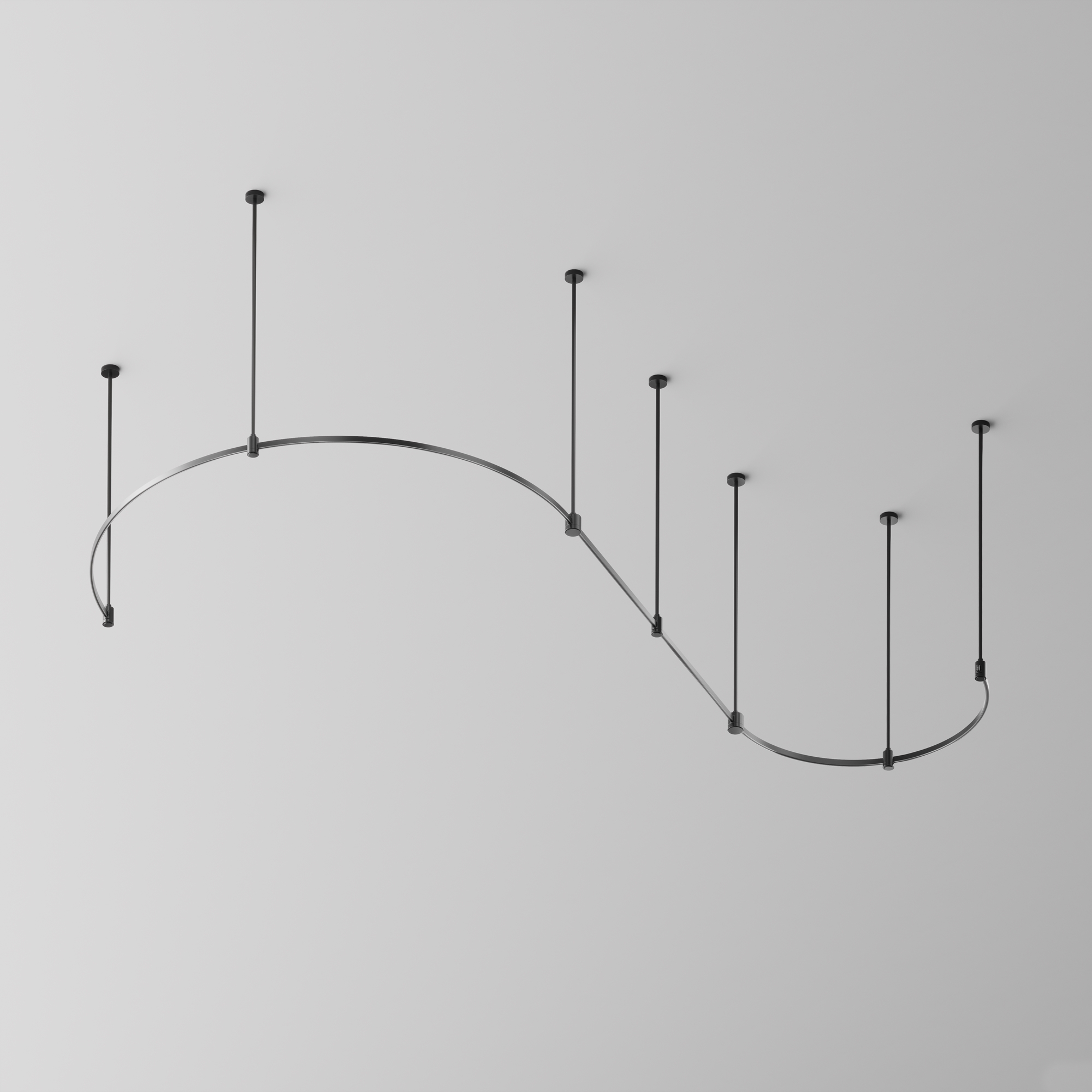 Шинопровод круглый из полукругов 1200мм Flarity черный Шинопровод накладной/подвесной Technical TRX154-2SR-D1200-B — изображение 4