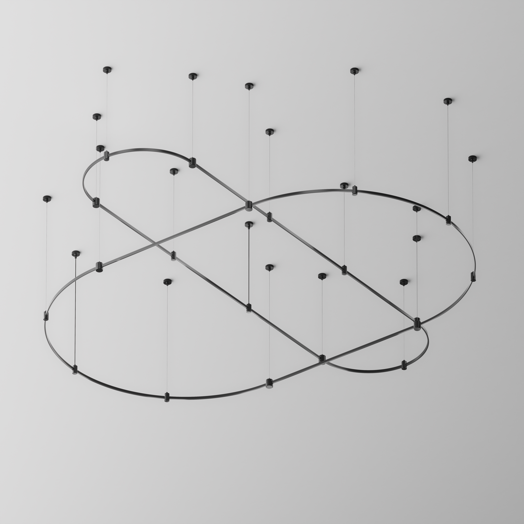 Шинопровод круглый из полукругов 1500мм Flarity черный Шинопровод накладной/подвесной Technical TRX154-2SR-D1500-B — изображение 4