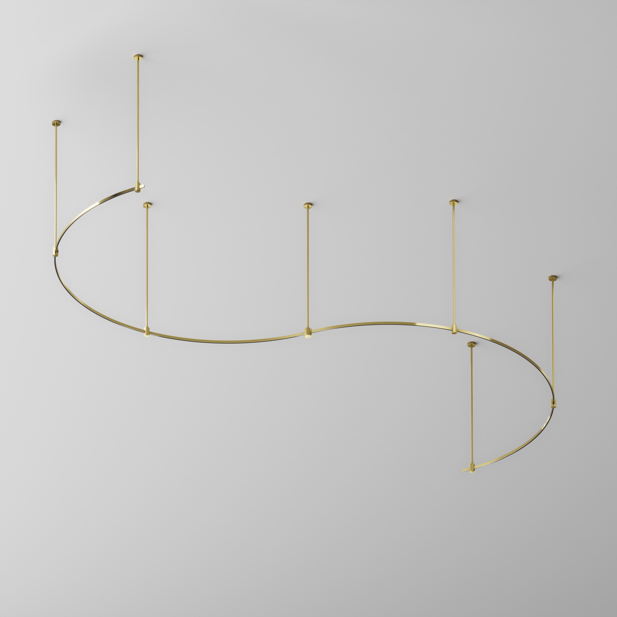 Шинопровод круглый из полукругов 1800мм Flarity латунь Шинопровод накладной/подвесной Technical TRX154-2SR-D1800-BS — изображение 4