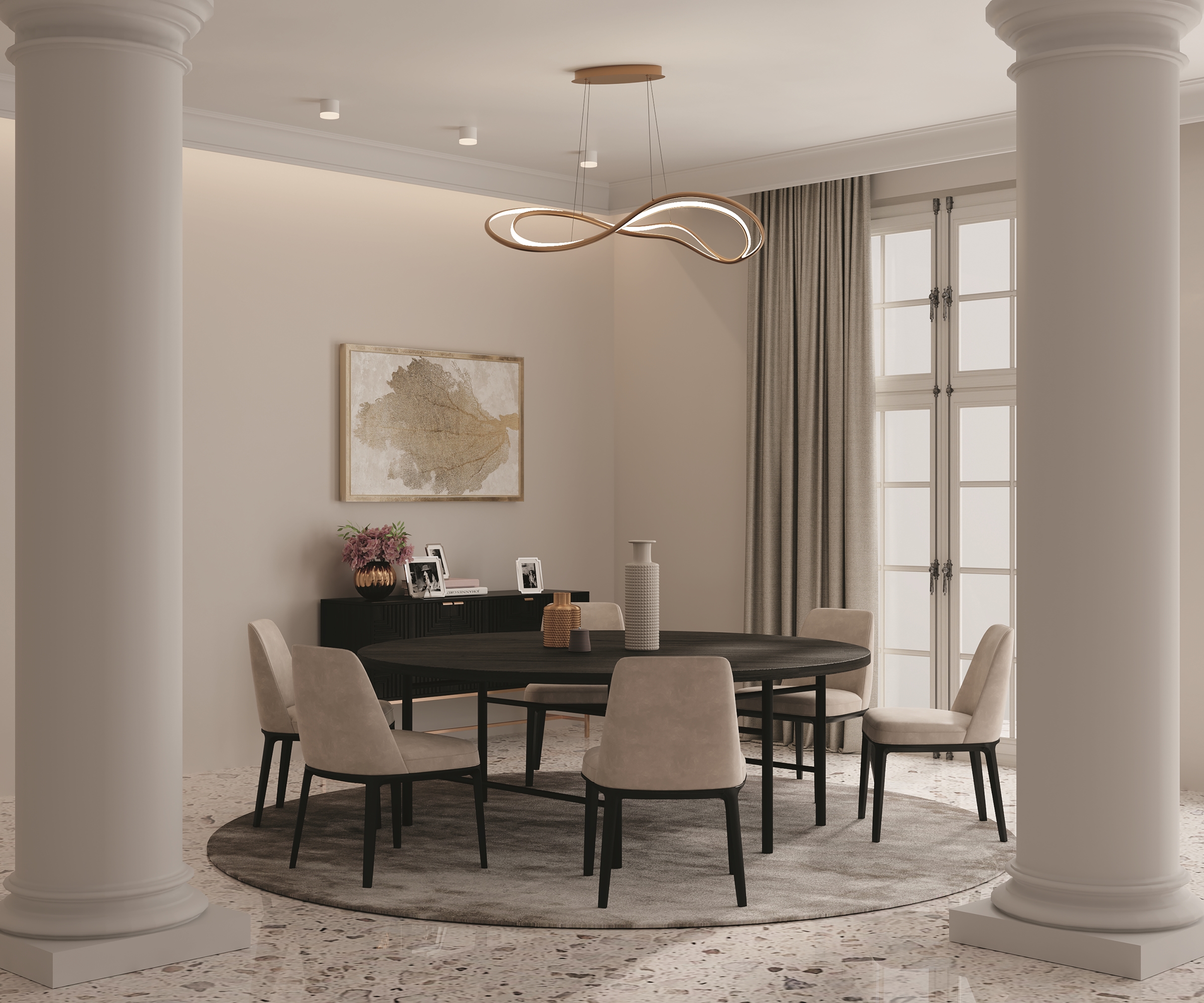 Подвесной светильник Plons 3000К 56Вт Подвесной светильник Maytoni MOD283PL-L65BS3K — изображение 2