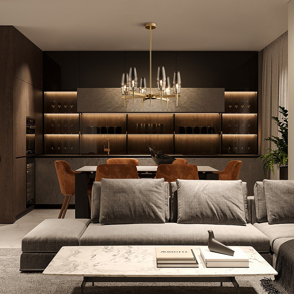 Подвесной светильник Lita G9х6 Подвесной светильник Maytoni H002PL-06G — изображение 3