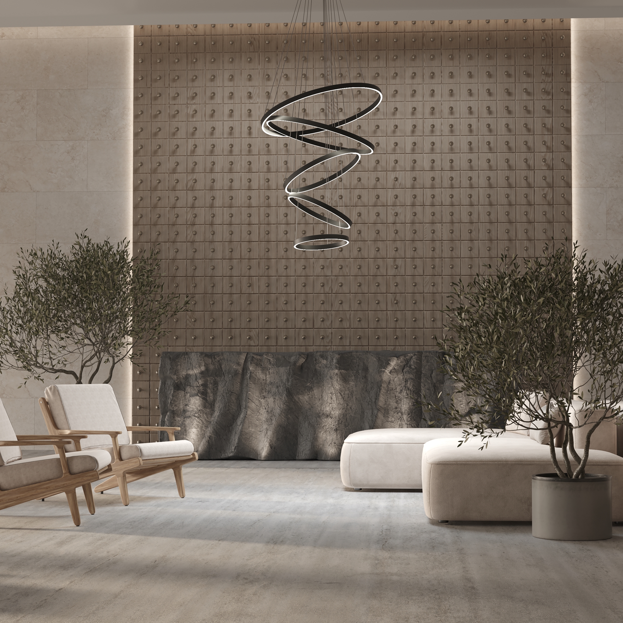 Подвесной светильник Rim 3000-4000К 174Вт Подвесной светильник Maytoni MOD058PL-L200BK — изображение 2