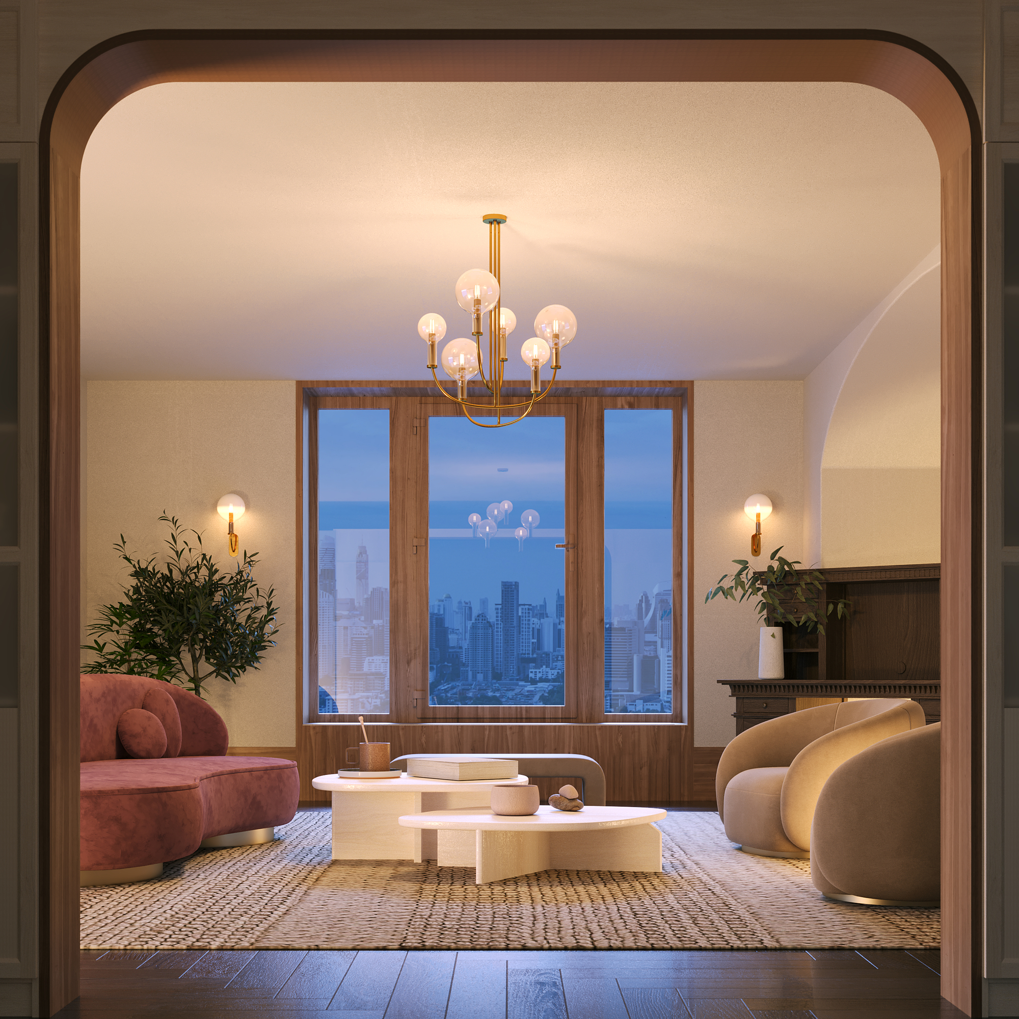 Подвесной светильник Status E14х6 Подвесной светильник Maytoni MOD333PL-06BS1 — изображение 2