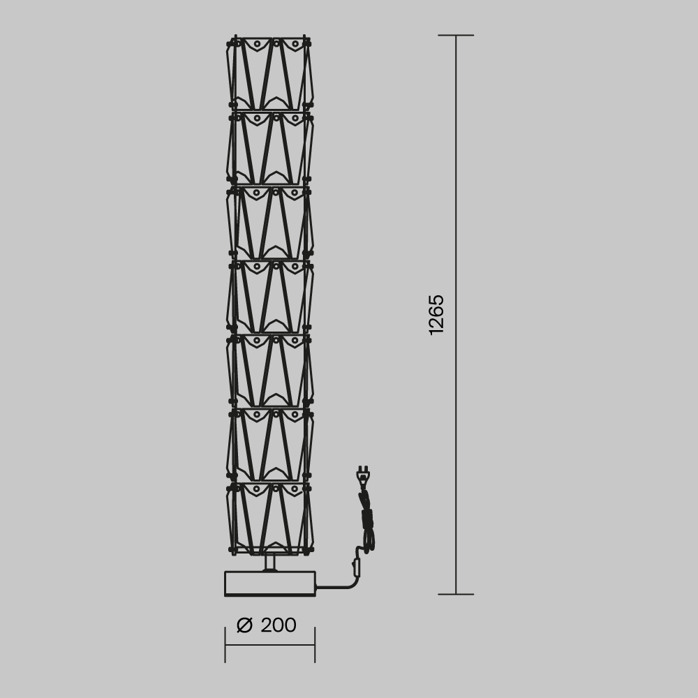 Напольный светильник (торшер) Puntes E14х8 Напольный светильник (торшер) Maytoni MOD043FL-08CH — изображение 2