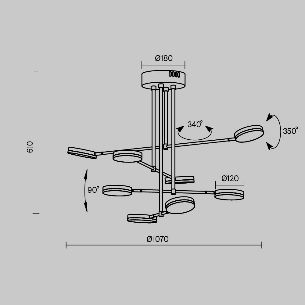 Подвесной светильник Fad 3000K 49Вт Подвесной светильник Maytoni MOD070PL-L48B3K — изображение 2