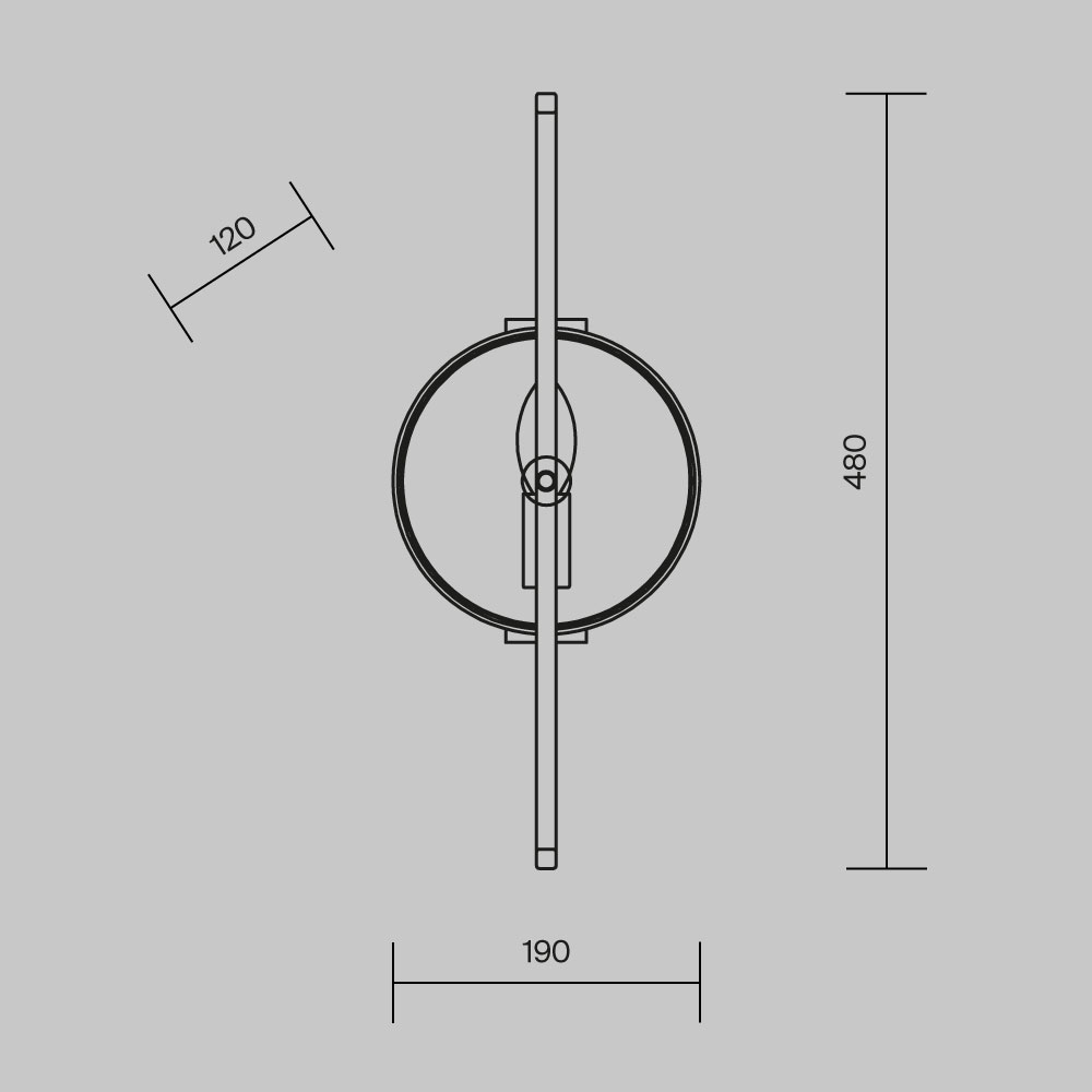 Настенный светильник (бра) Marmo E14х1 40Вт Настенный светильник (бра) Maytoni MOD099WL-01G — изображение 2