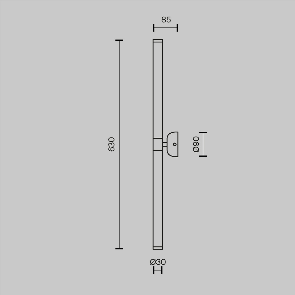 Настенный светильник (бра) Axis 3000К 16Вт Настенный светильник (бра) Maytoni MOD106WL-L16B3K — изображение 2