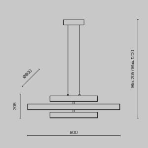 Подвесной светильник Origami 4000K 48Вт Подвесной светильник Maytoni MOD163PL-L38W4K