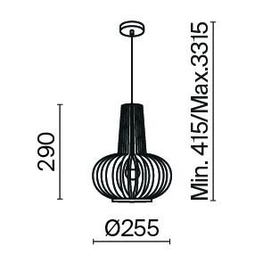 Подвесной светильник Roots E27х1 Подвесной светильник Maytoni MOD193PL-01W — изображение 3