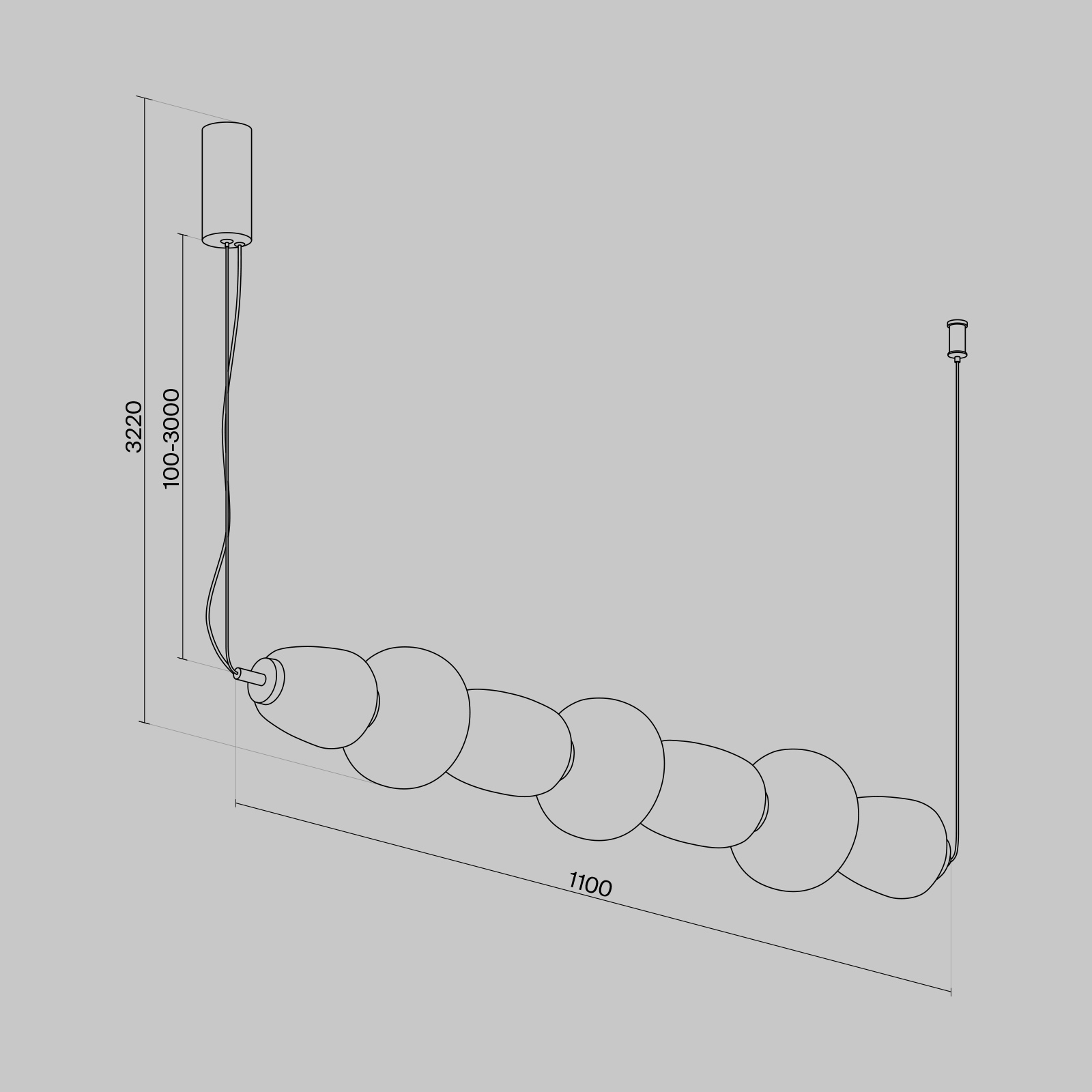 Подвесной светильник Pattern 3000К 42Вт Подвесной светильник Maytoni MOD267PL-L42CH3K — изображение 4