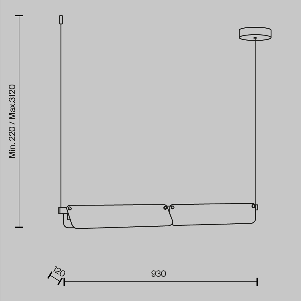 Подвесной светильник Flat 3000К 20Вт Подвесной светильник Maytoni MOD296PL-L20BC3K — изображение 3