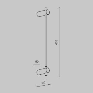 Настенный светильник (бра) Rotta 3000К 6Вт Настенный светильник (бра) Maytoni MOD413WL-L6G3K