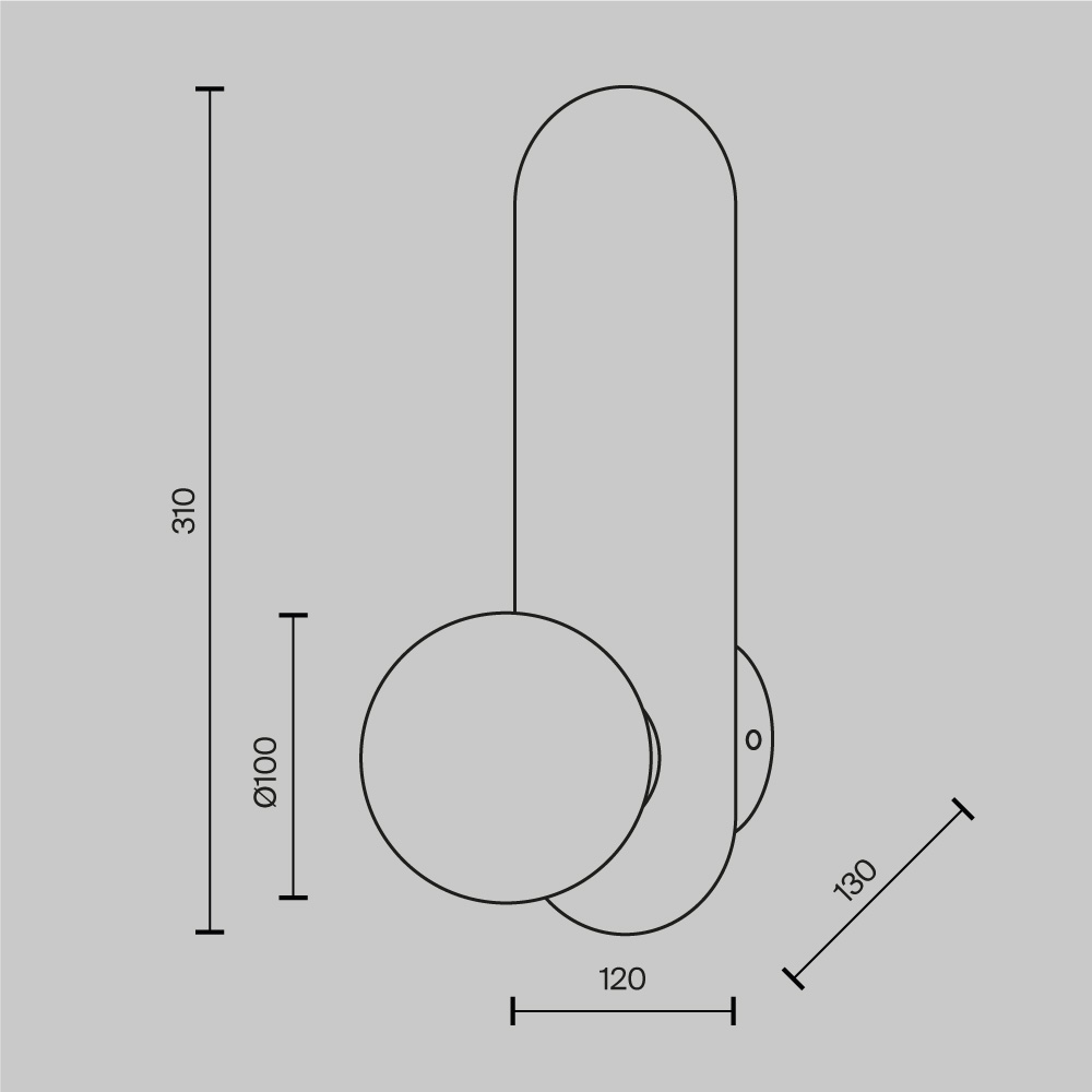 Настенный светильник (бра) Bao G9х1 Настенный светильник (бра) Maytoni MOD419WL-01B — изображение 2