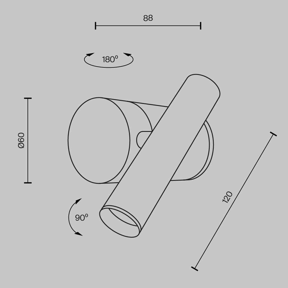 Настенный светильник (бра) Utility 3000K 3Вт Настенный светильник (бра) Maytoni MOD433WL-L3N3K1 — изображение 2
