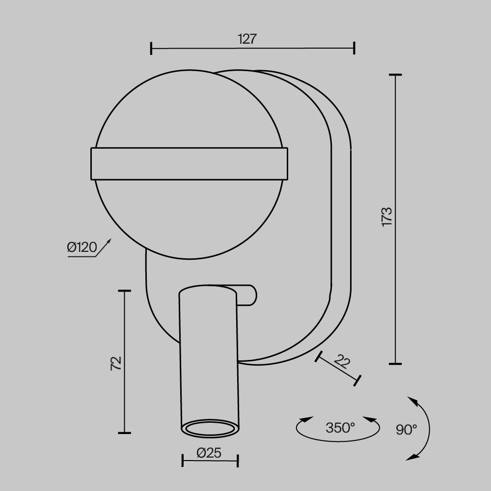 Настенный светильник (бра) Dialogue 3000К 9Вт Настенный светильник (бра) Maytoni MOD441WL-L8B3K — изображение 4