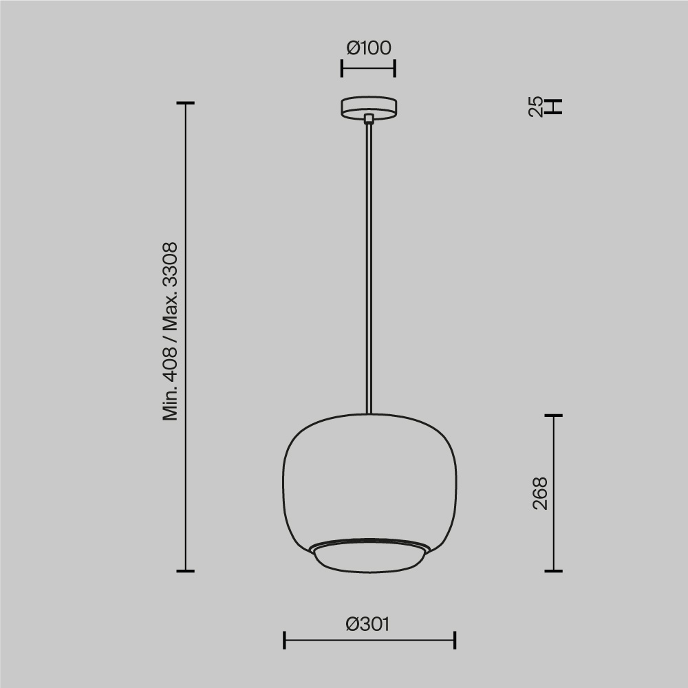 Подвесной светильник Brio 3000К 20Вт Подвесной светильник Maytoni MOD466PL-L12W3K — изображение 4