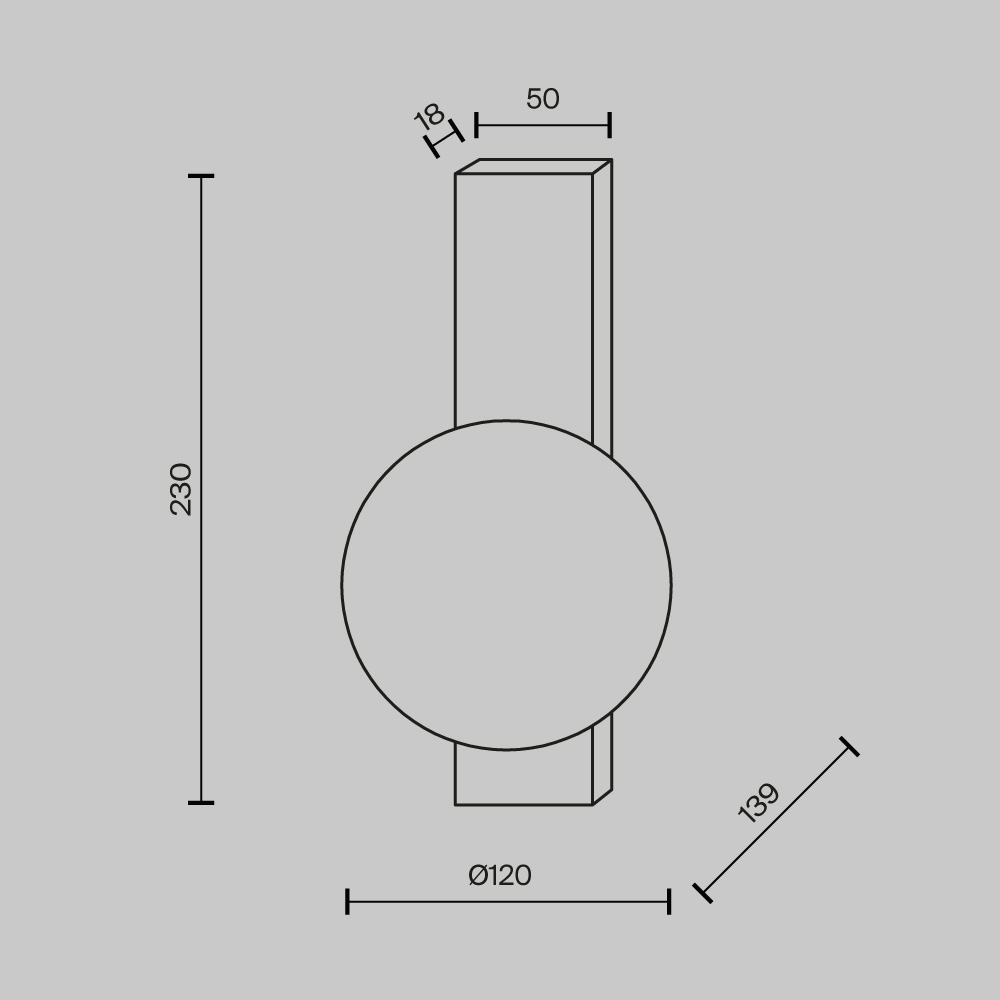 Настенный светильник (бра) Lunella G9х1 Настенный светильник (бра) Maytoni MOD470WL-01BS — изображение 2