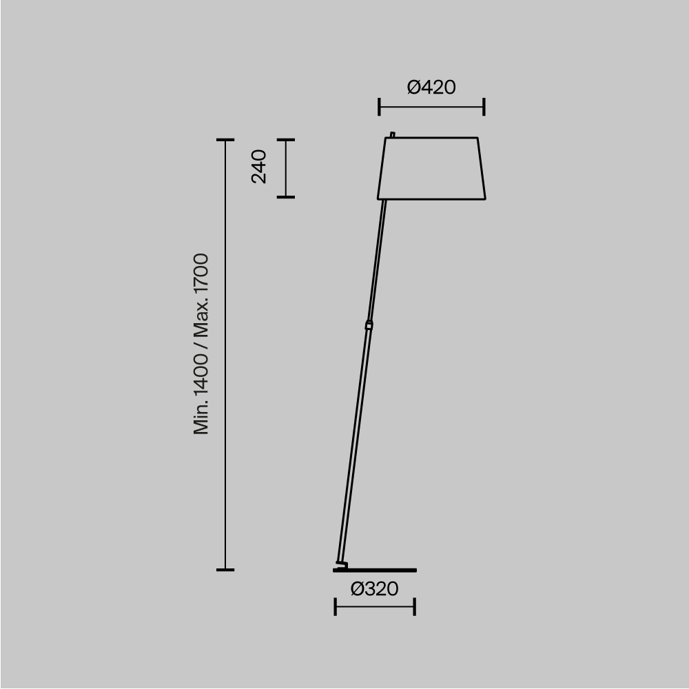 Напольный светильник (торшер) Bergamo E27х1 60Вт Напольный светильник (торшер) Maytoni MOD613FL-01B — изображение 3