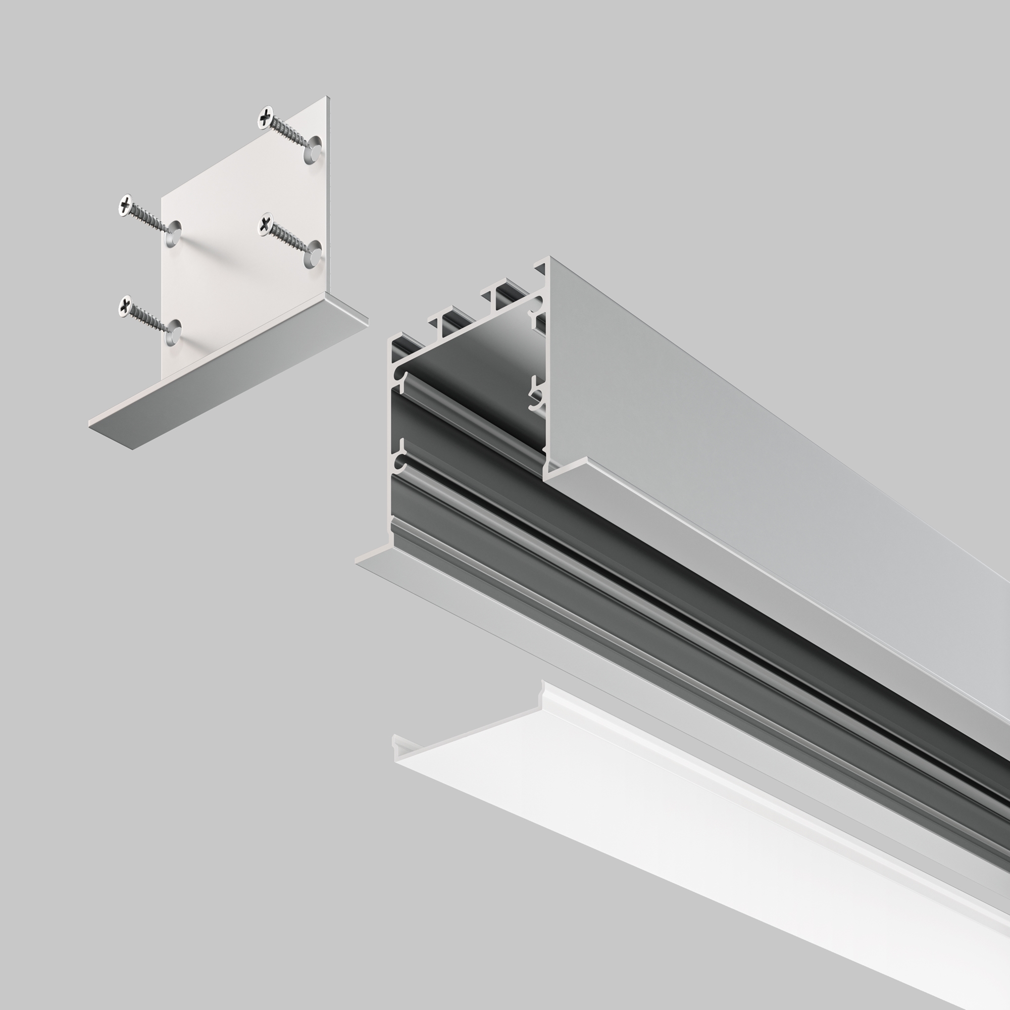 Алюминиевый профиль встраиваемый с фланцем 50×35 (Серебро, 2 м), ALM-5035-S-2M Профиль Led Strip ALM-5035-S-2M — изображение 4
