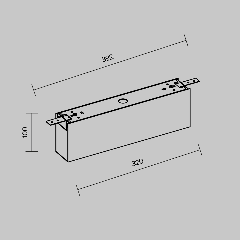 Короб для блока питания Elasity IP Комплектующие для уличной трековой системы Outdoor O-TR001-BX-W — изображение 4