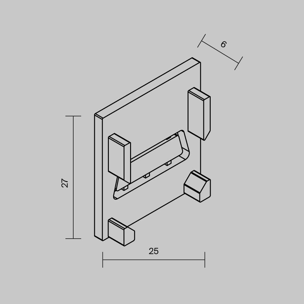 Комплект заглушек для алюминиевого профиля Exility IP 5 шт. Комплектующие для профиля Outdoor O-TR002-EC — изображение 4