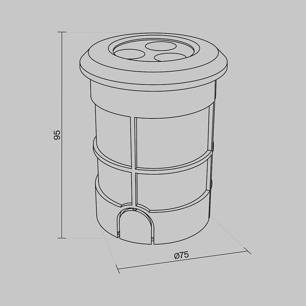 Встраиваемый светильник Flash 3000K 3Вт IP 67 Уличный встраиваемый светильник Outdoor O044DL-L3S3K — изображение 4