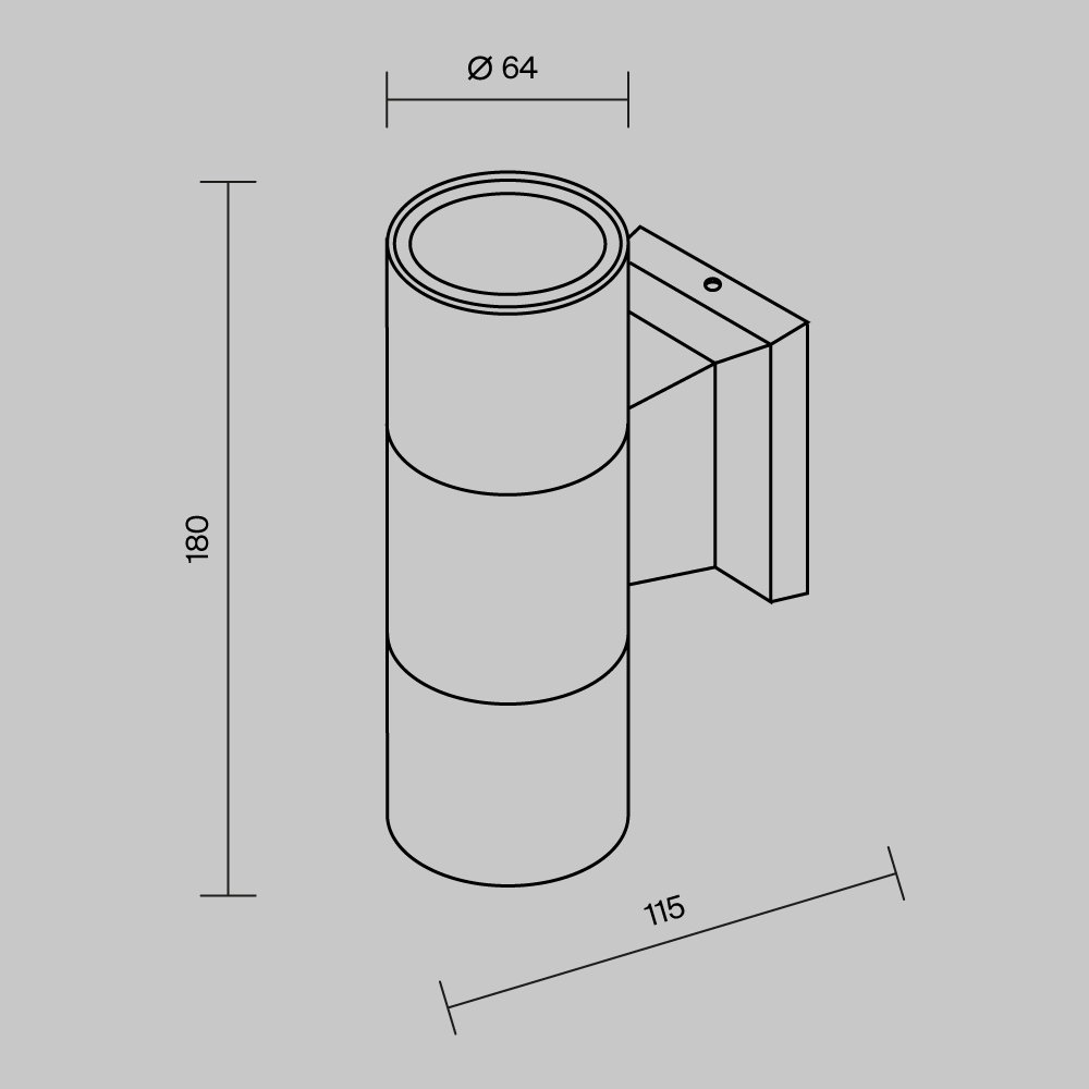 Настенный светильник (бра) Bowery GU10х2 50Вт IP 54 Уличный настенный светильник Outdoor O574WL-02W — изображение 2