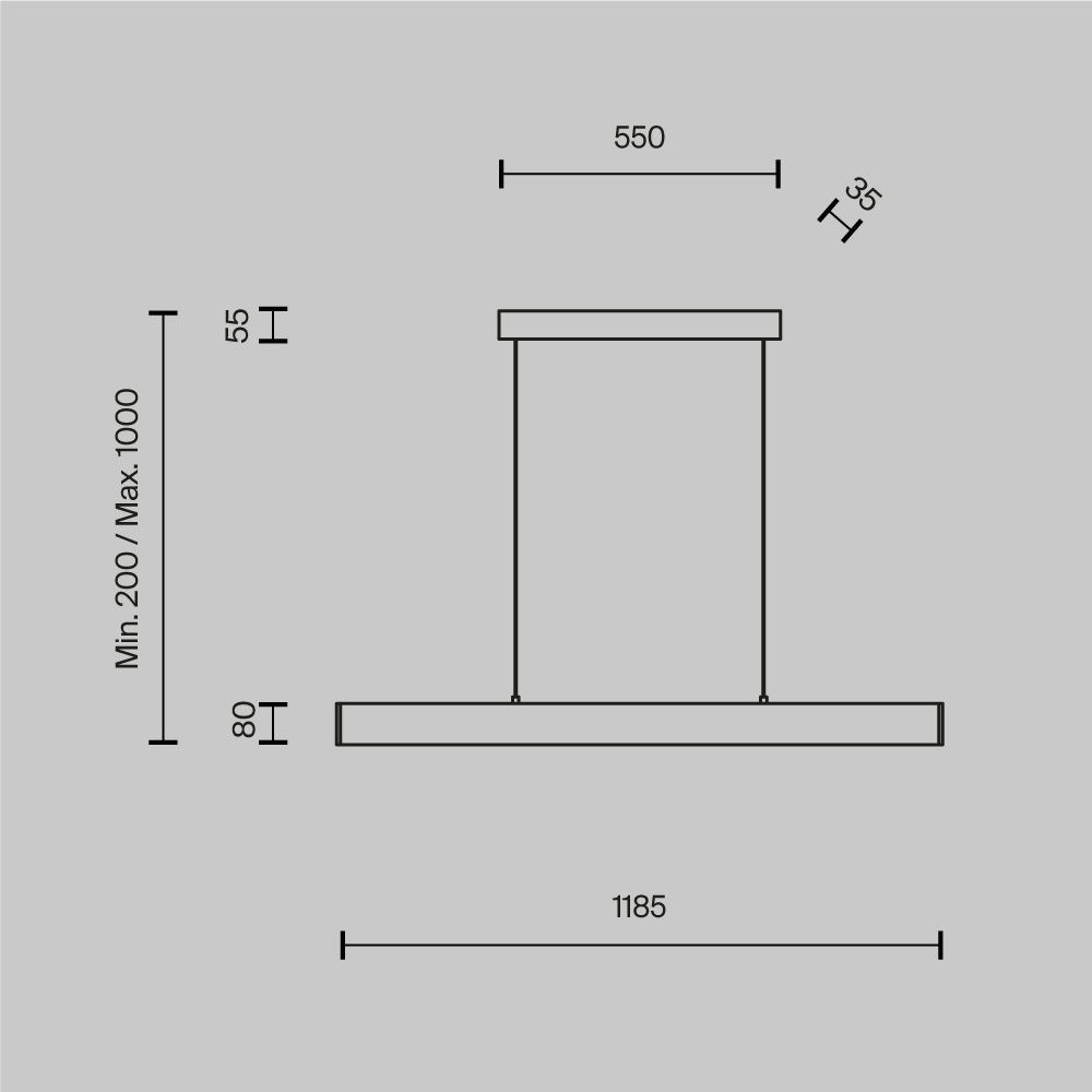 Подвесной светильник Step 3000K 1x30Вт 120° Подвесной светильник Technical P010PL-L30W — изображение 3