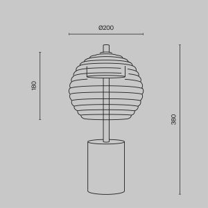 Настольный светильник Mystic 3000K 8Вт Настольный светильник Maytoni P060TL-L12BK