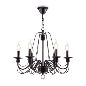 Серия светильников в классическом стиле. Подсвечники и основание для крепления рожков выполнены в виде катушек