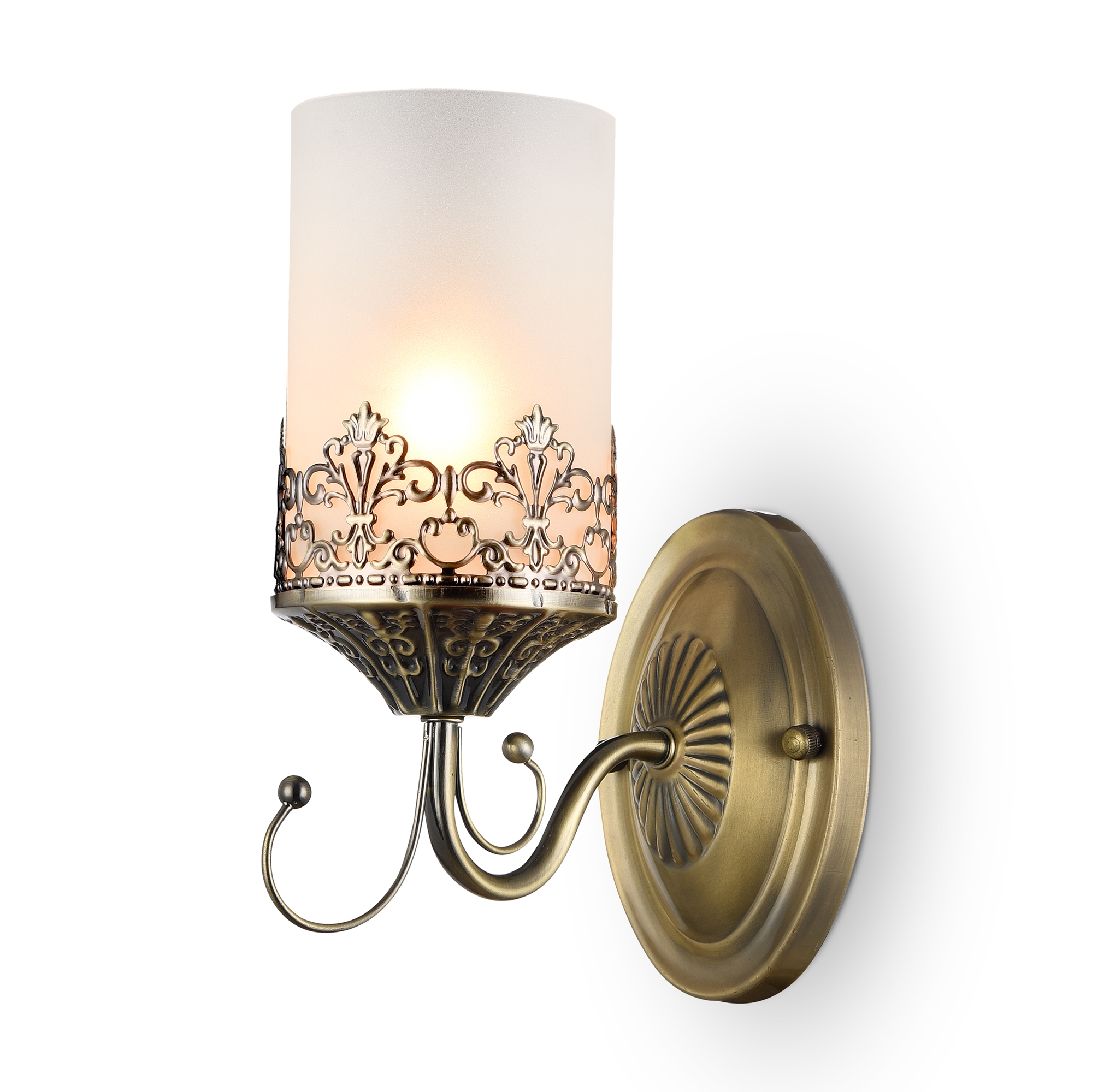 Нарядные и элегантные светильники — прекрасное решение для интерьеров в классическом стиле. Металлическая арматура окрашена в бронзовый цвет