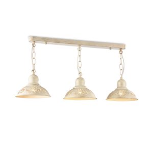 Светильники выполнены из металла цвета кремового золота. На плафонах светильников ажурно вырезаны узоры