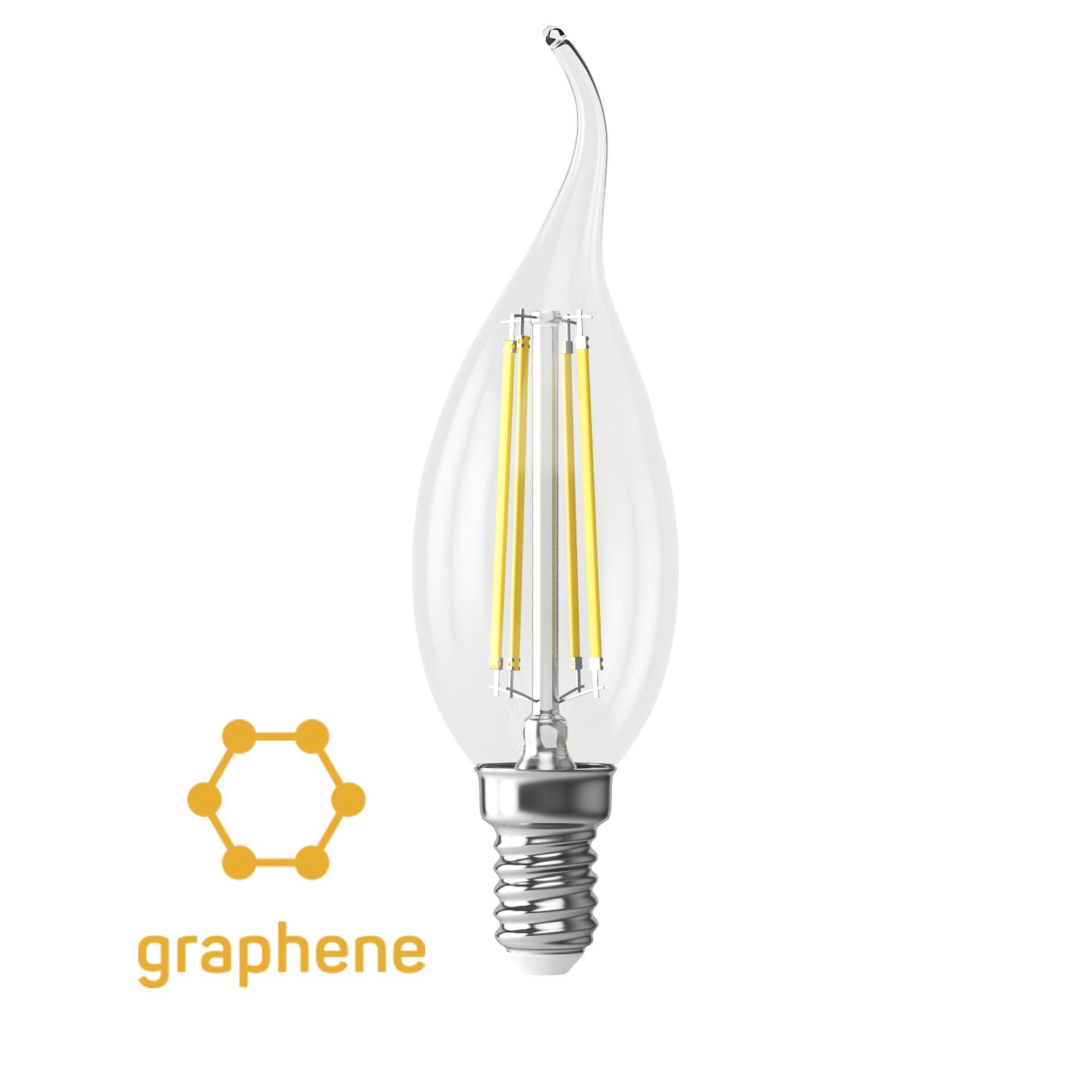 Светодиодная лампа Crystal Graphene Candle wind 9W 4000K E14 360° Лампочка Voltega 7133 — изображение 2