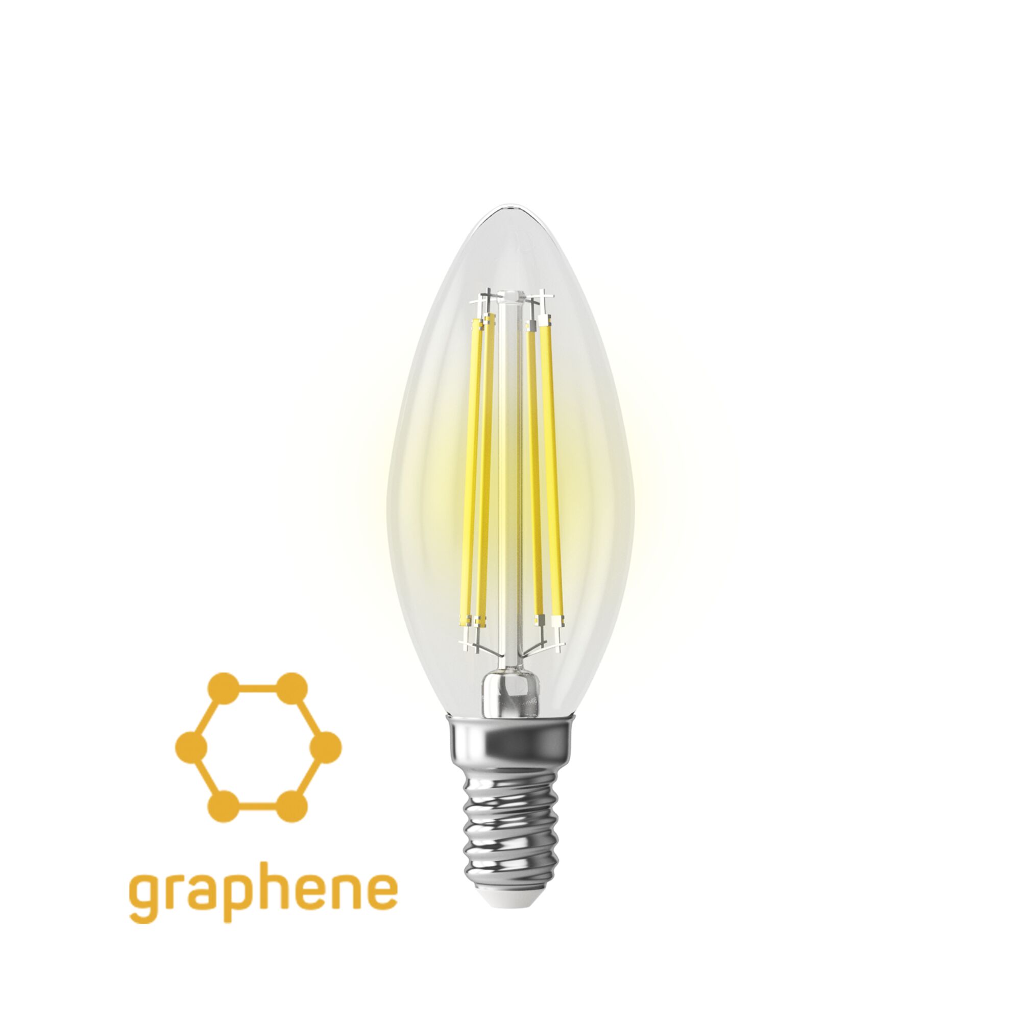 Светодиодная лампа Crystal Graphene Candle 9W 2800K E14 360° Лампочка Voltega 7134 — изображение 2