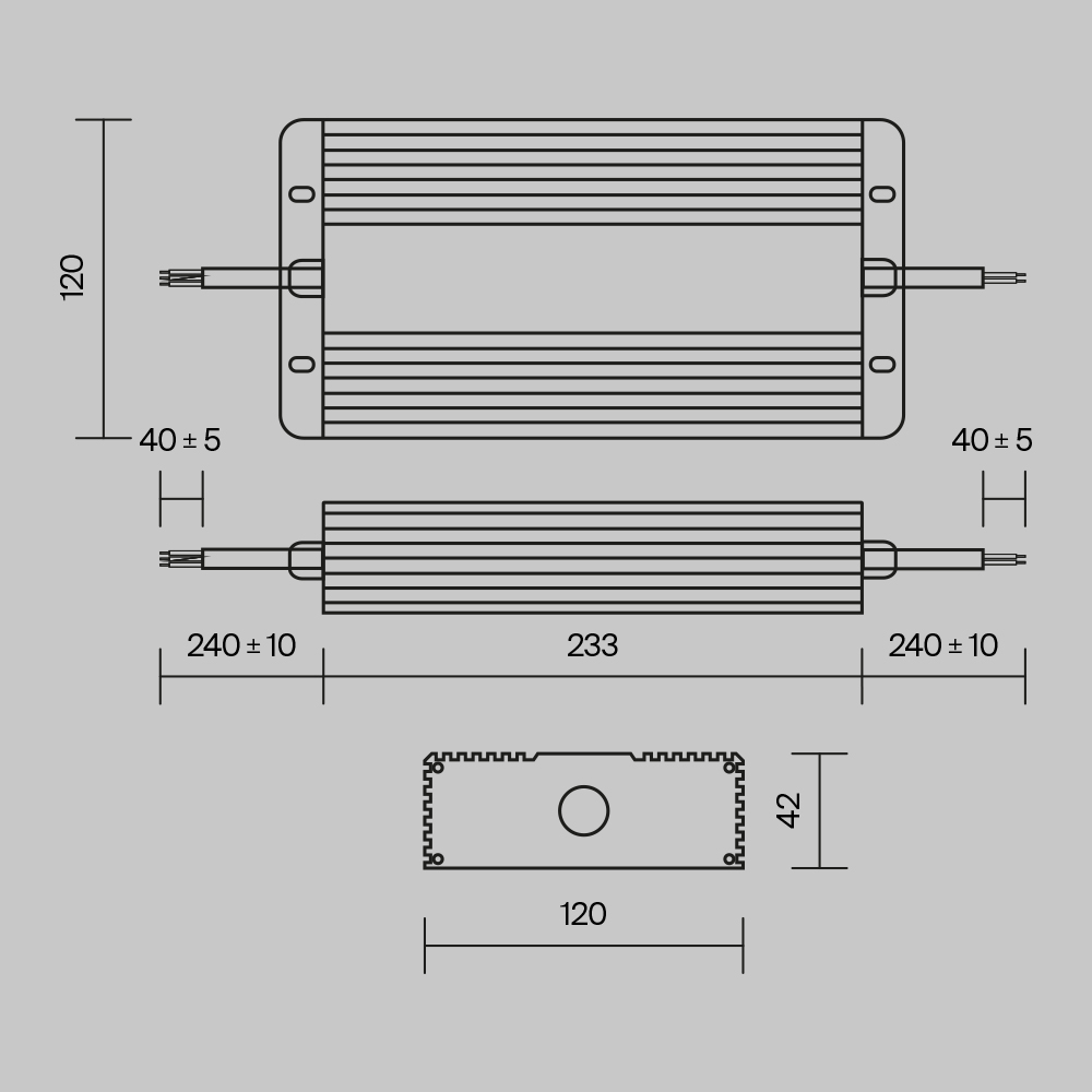 Источник напряжения 48В 400Вт IP67 PSL008 Источник напряжения Technical PSL008-400W-48V-IP67 — изображение 4