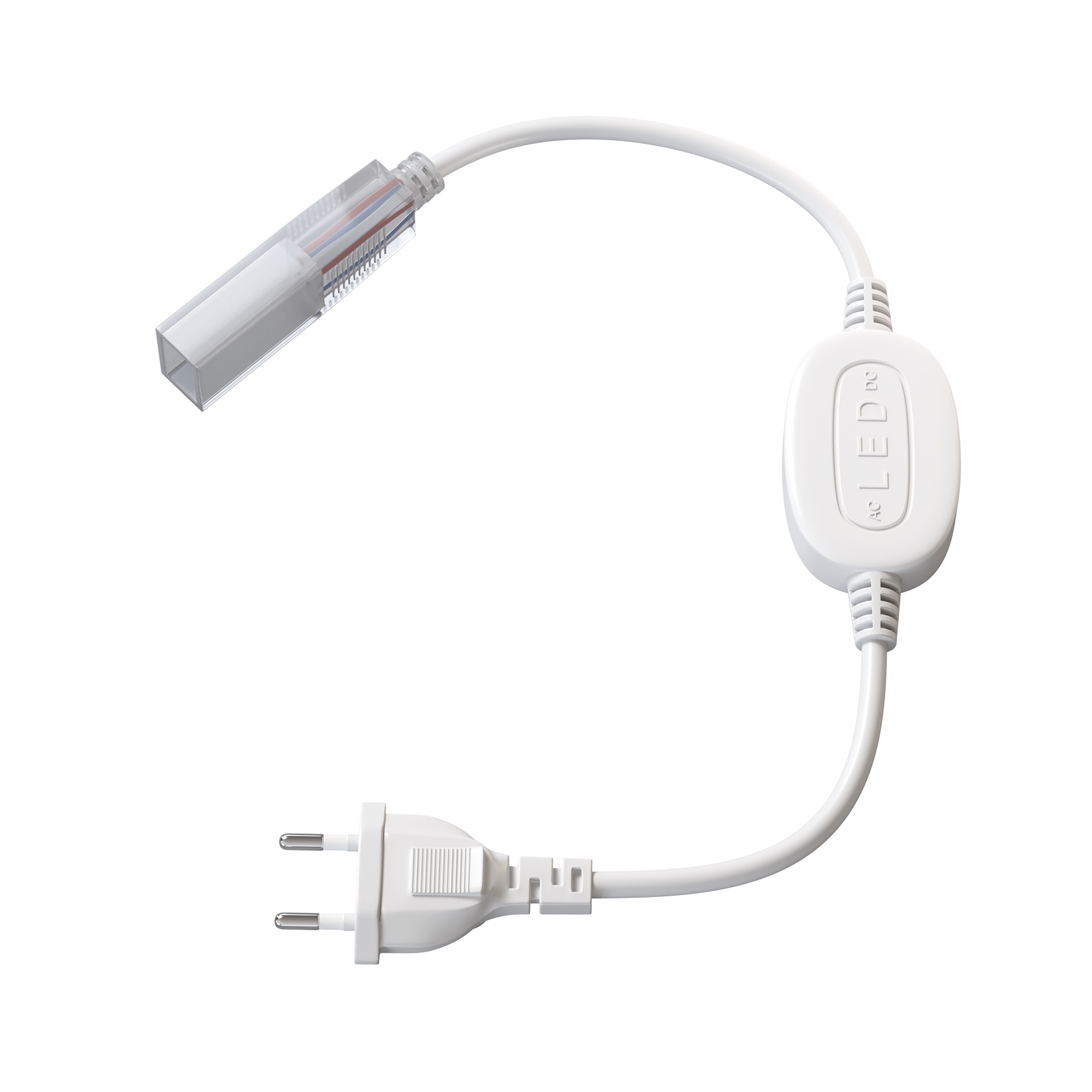 Коннектор питания с сетевой вилкой для светодиодной ленты 220В 201205 Комплектующие к светодиодной ленте с токоведущими элементами Led Strip 201205