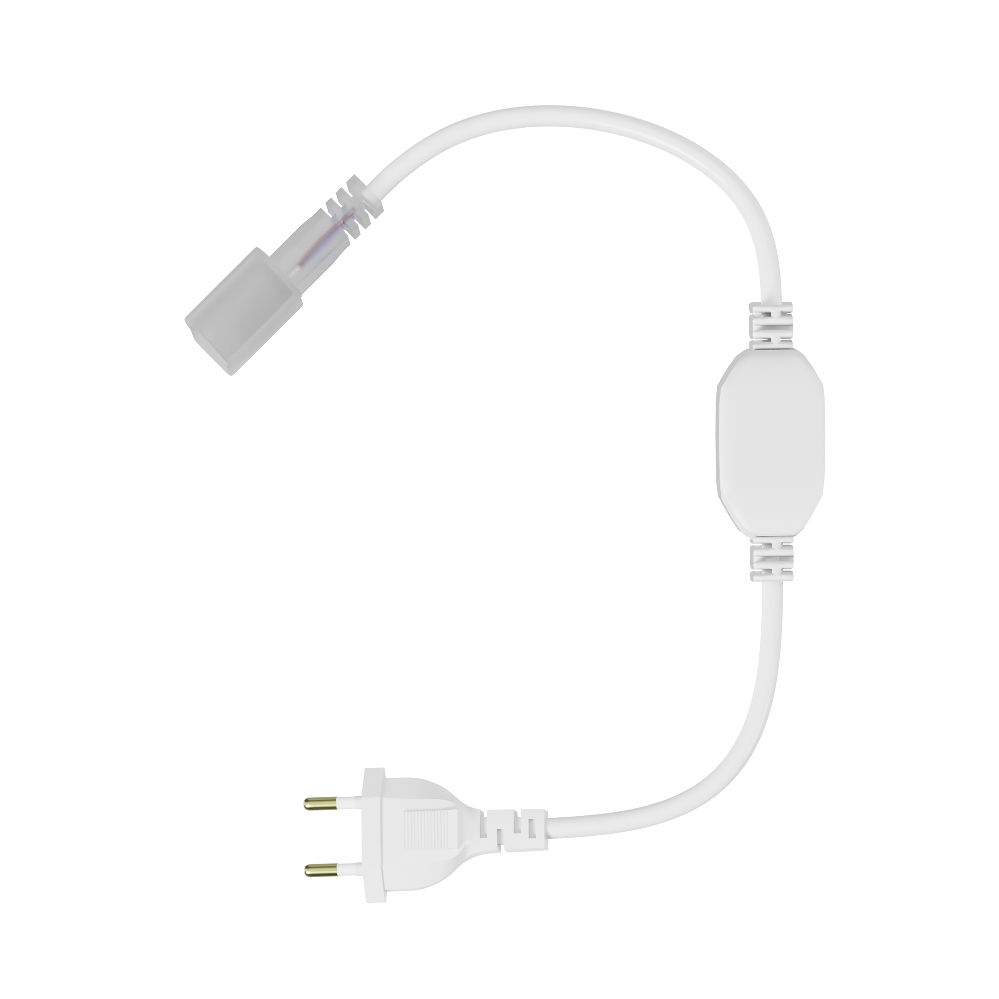 Коннектор питания с сетевой вилкой для гибкого неона AC220V 25x13 мм Комплектующие для гибкого неона Led Strip 201236