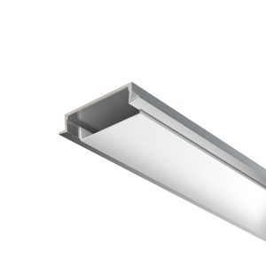 Алюминиевый профиль встраиваемый с накладным фланцем 30x6 (Серебро