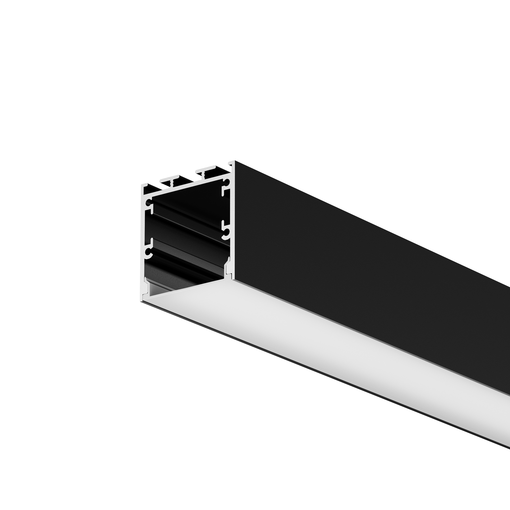 Алюминиевый профиль накладной-подвесной 35x35 (Черный