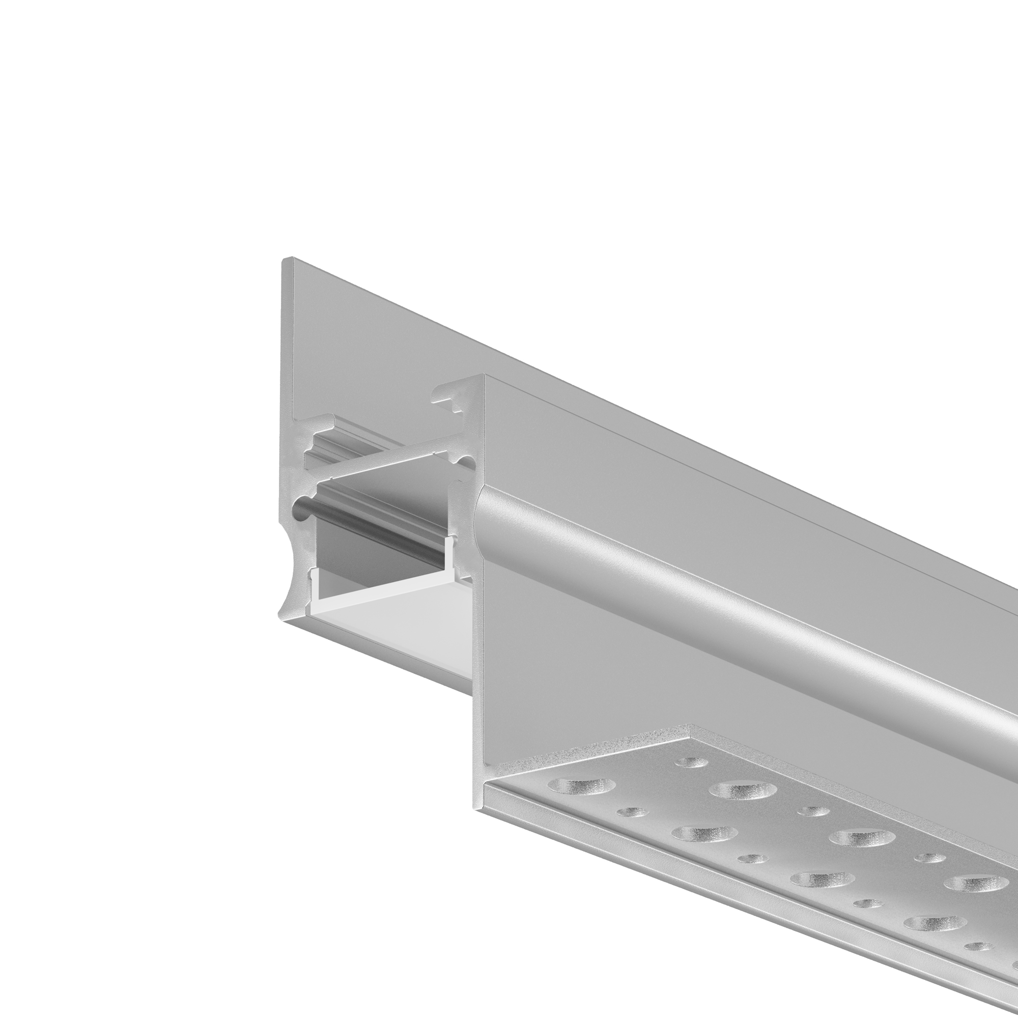 Алюминиевый профиль встраиваемый скрытого монтажа 41x51 (Серебро