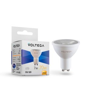 Светодиодная лампа Simple MR16 7W 2700K 38° GU10 Лампочка Voltega 7252