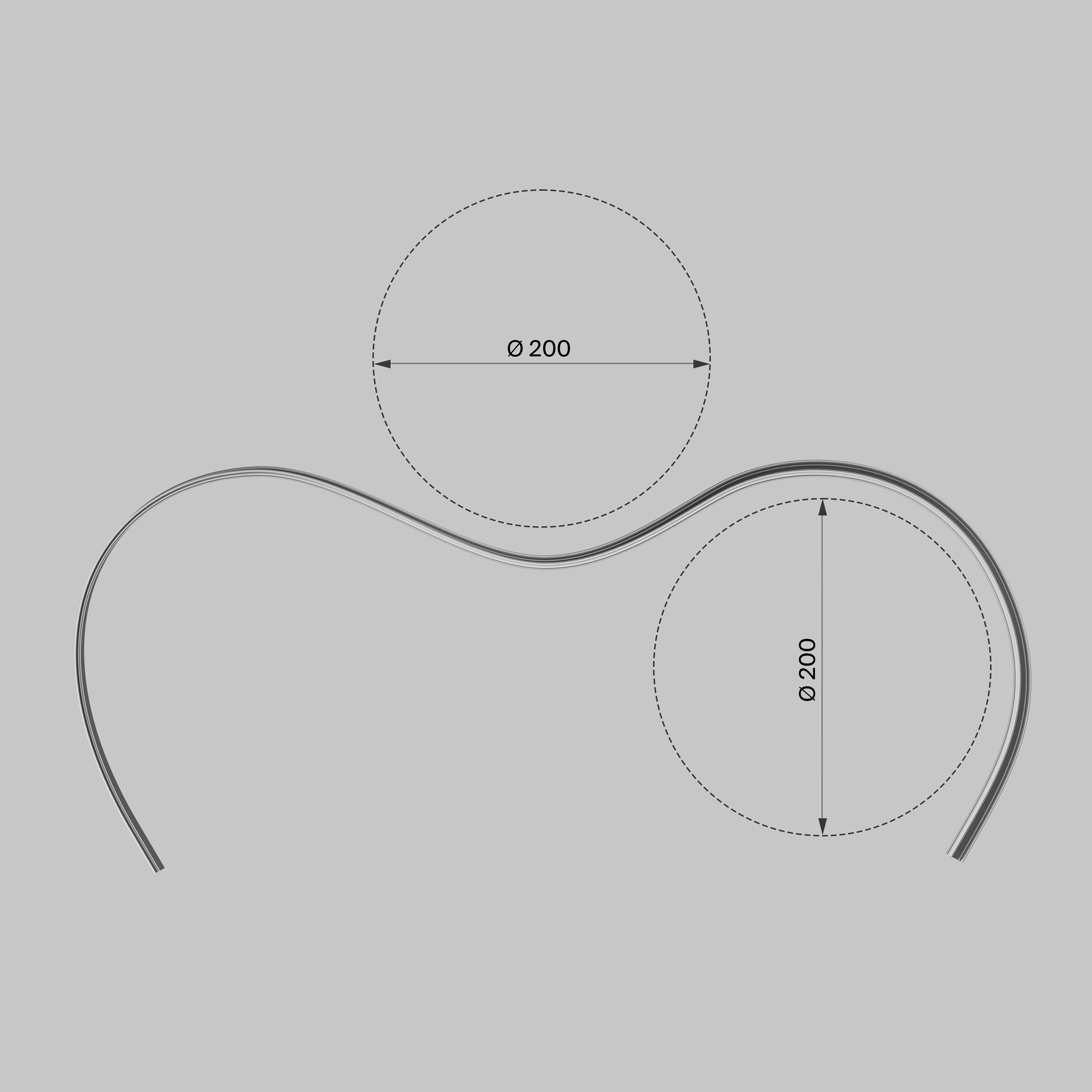 Алюминиевый профиль накладной с вертикальным изгибом 18x06 Профиль Led Strip ALM-1806-S-2M — изображение 4