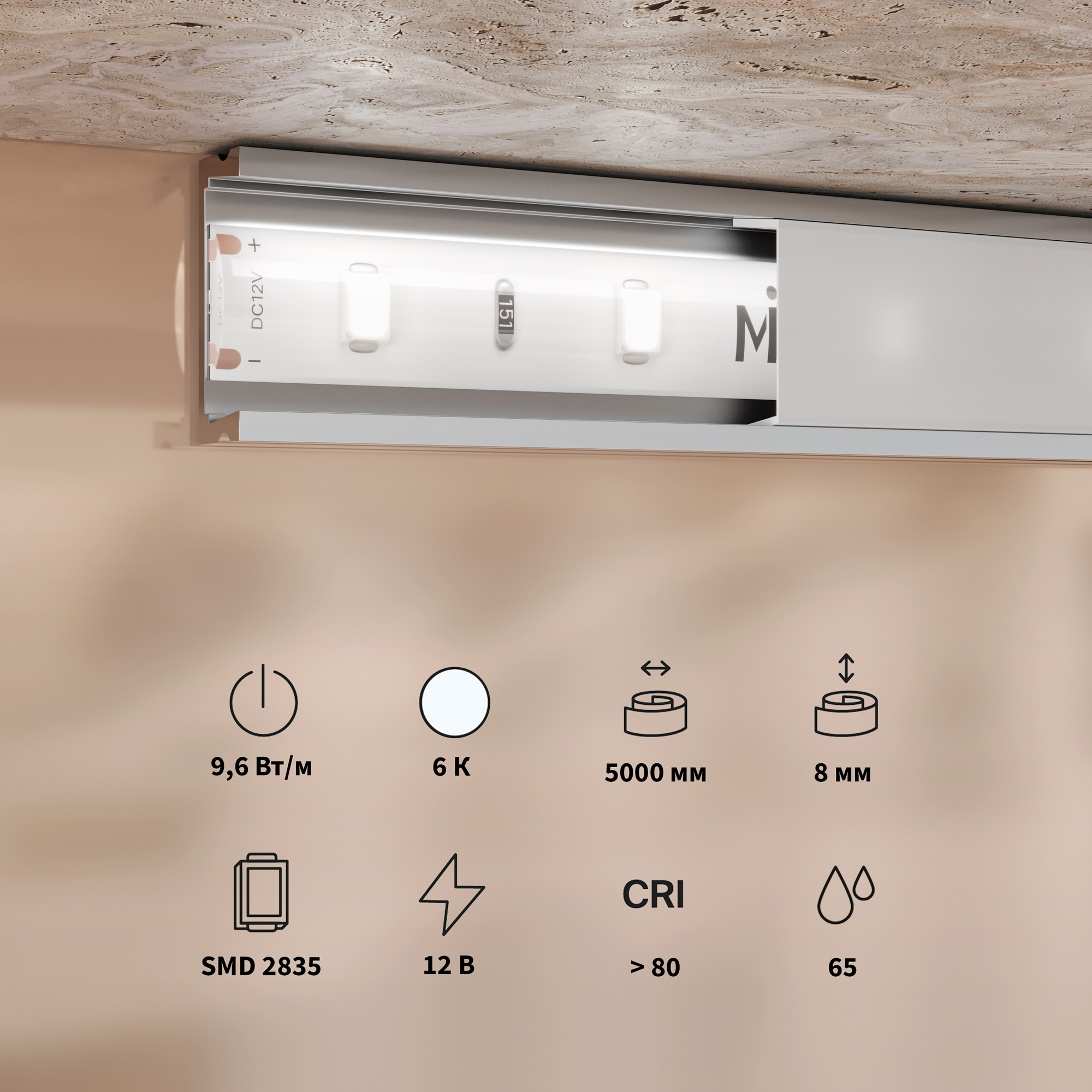 6Вт/м 6000K 5м IP 65 201176 Светодиодная лента Led Strip 201176